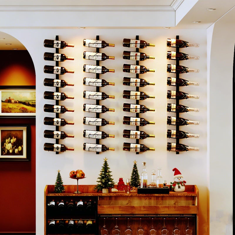 Sonyabecca 3 Pack 12 Bottle Wall Wine Rack, DIY Wine Rack Wall Mounted, Wall Mounted Wine Rack,Display Holder Used as One or Four, for Kitchen, Dining Room, Bar, Wine Cellar - Image 3