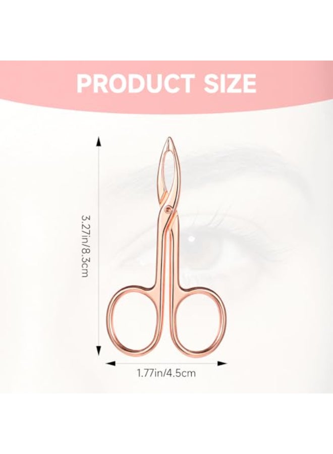 Dimeho Tweezers Scissor Handle Straight Tip Eyebrows Tweezers Scissors Shaped Hair Plucker Portable Beauty Tool for Facial Hair Remover Eyebrows Care BlackSilverRose Gold3 Pcs - Image 3