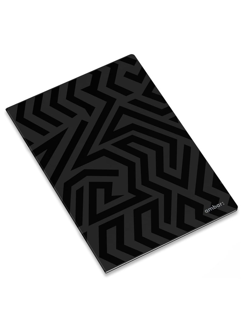 Ambar 1-Piece A4 Size Single Lined Black Notebook Assorted Designs - Image 4