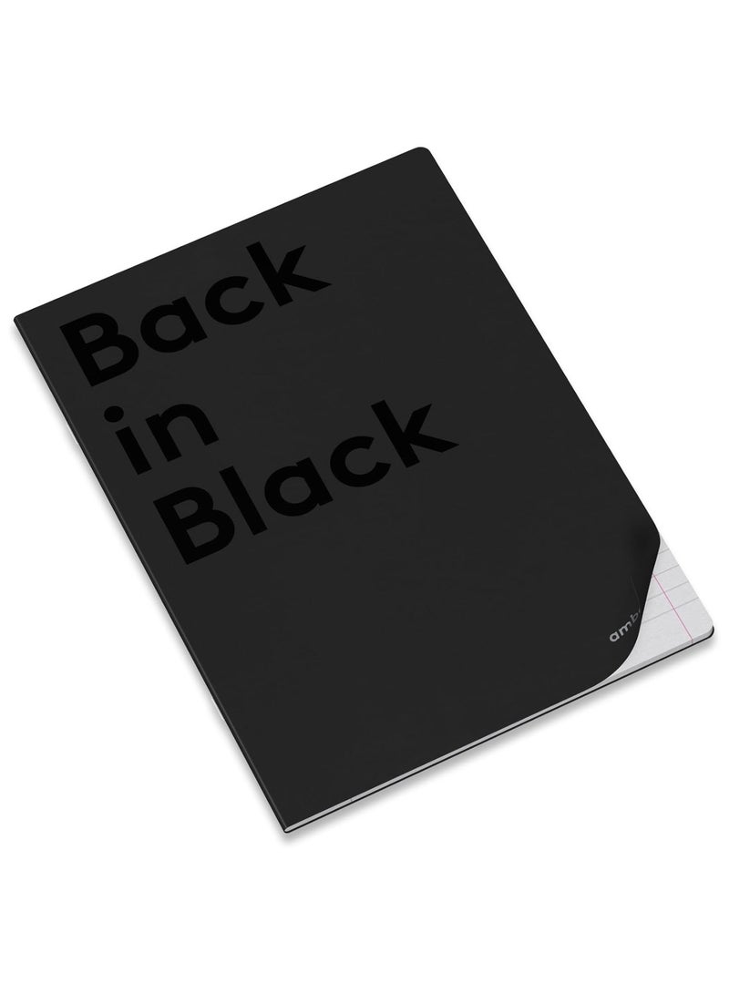 Ambar 1-Piece A4 Size Single Lined Black Notebook Assorted Designs - Image 2
