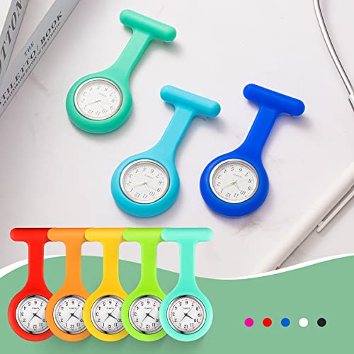 Kenning 15 Pack Clip on Nurse Watches for Women Men, Silicone Lapel Pin Pocket Fob Stethoscope Watches with Second Hand for CNA Week Doctor Nurse Student Graduation Xmas Birthday Gifts(Multicolor) - Image 4