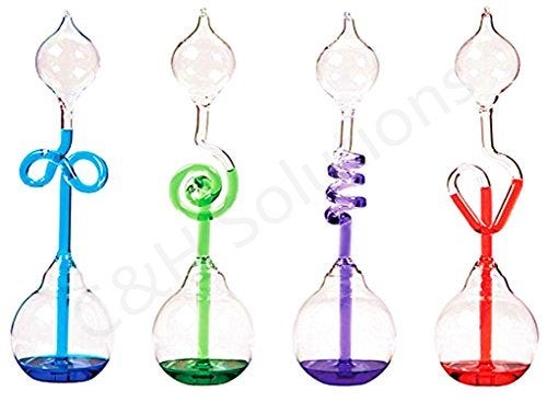 C&H Solutions Colorful Office Thinking Hand Boiler Glass Science Energy Transfer Children Science Experiment Love Birds Color Meter Hand Boiler 4 Pcs RedGreenBluePurple by CH Solutions - Image 1