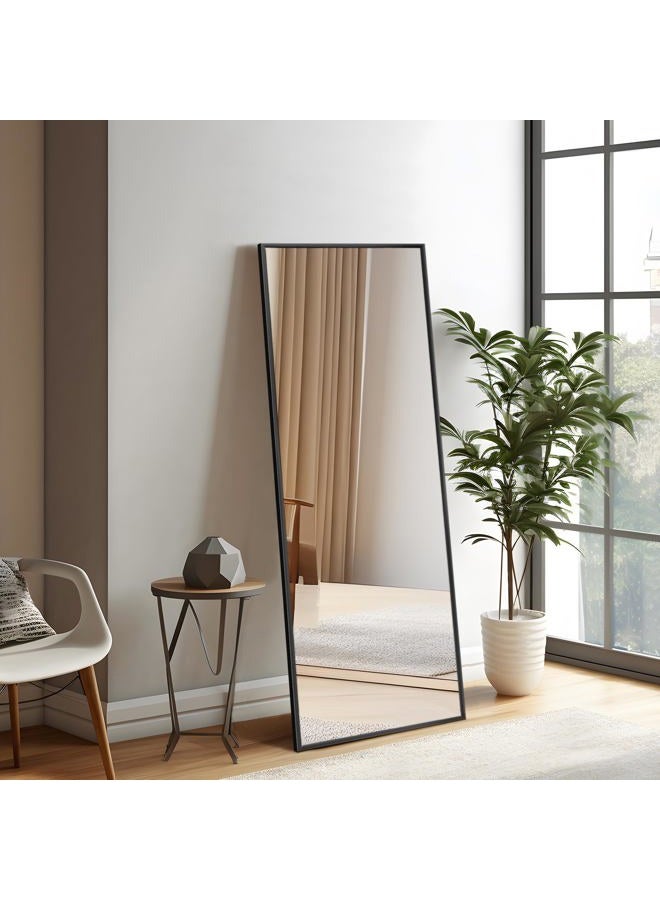 self Full Length Floor Mirror 43"x16" Large Rectangle Wall Mirror Hanging or Leaning Against Wall for Bedroom, Dressing and Wall-Mounted Thin Frame Mirror - Black, 43" x 16" (USAM004) - Image 2
