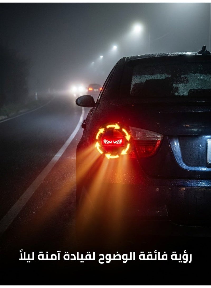 Growpal LED Rear Tail Light – Colorful Evil Eye Brake & Turn Signal Light, Universal Car Backlight for Cars, Trucks & SUVs, Waterproof & Easy Install - Image 5