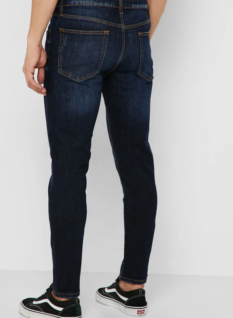 FOREVER 21 Rinse Wash Skinny Jeans