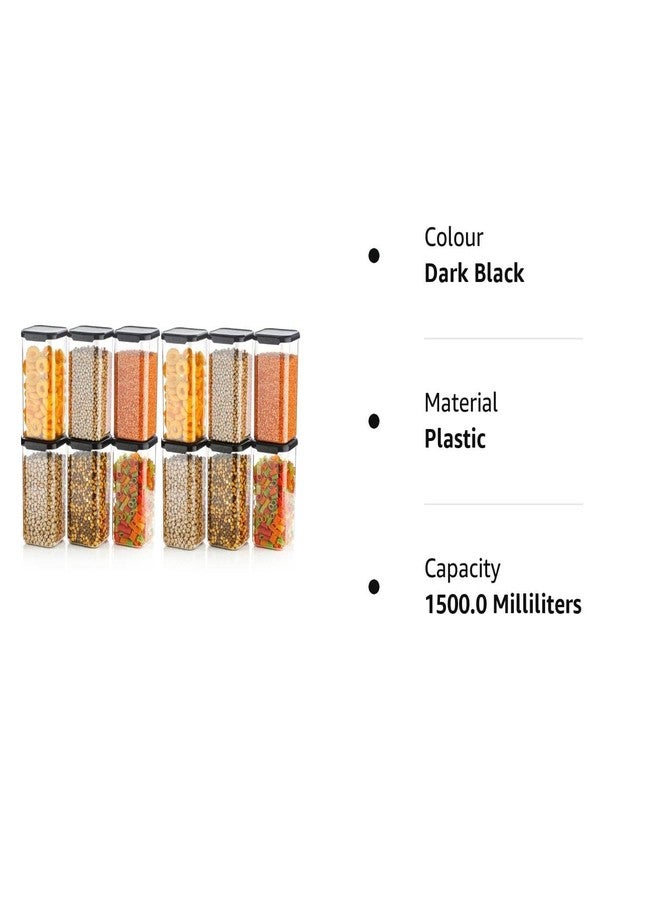 Rylan Air Tight Containers For Kitchen Organizer Storage Set, Kitchen Accessories Items Kitchen Storage Set Pantry Organization And Kitchen Storage (1500 ml Pack of 8). - Image 4