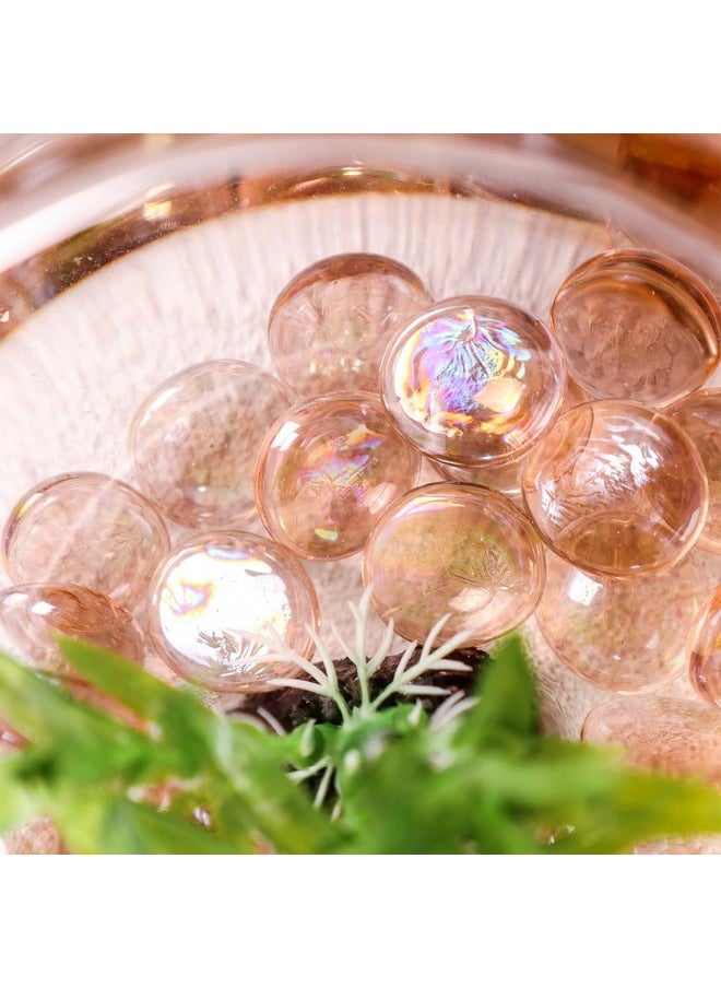 DomeStar DomeStar 1LB Flat Glass Marbles, Light Pink Decorative Marbles for Vases Aquarium Pebbles Fish Tank Rocks Vase Fillers DIY Crafts Table Scatter Decor  - Image 5