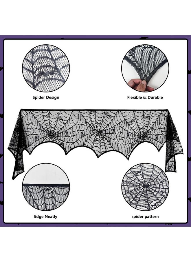 MEHOFOND Halloween Decorations Indoor Set 63Pcs , Spider Web Fireplace Mantel Scarf, Halloween Boo Balloon, Halloween Bats Stickers, Happy Halloween Banner Party Supplies For Home Decor  - Image 5