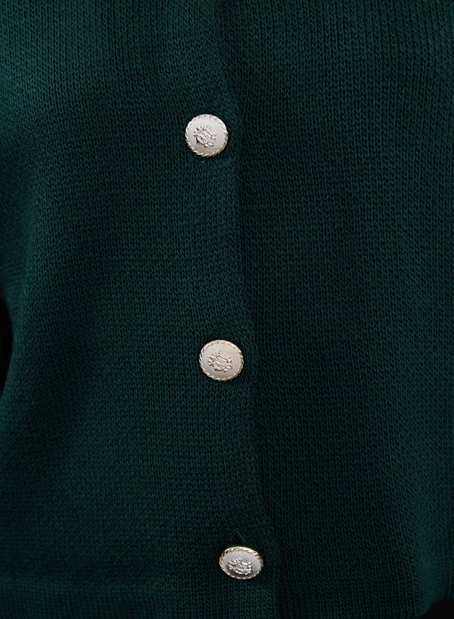 trendyol Emerald Green Knitwear Cardigan  Jacket Look, - Image 4