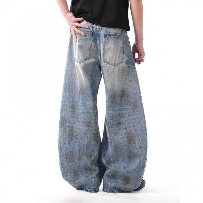 Unisex Classic Denim Jeans Loose Fit Daily Outdoor Wear - Image 3