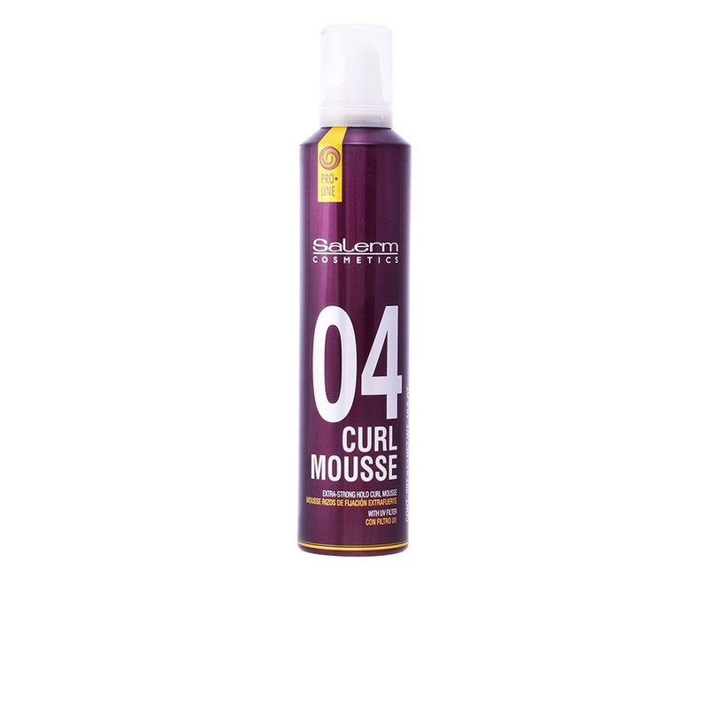 SALERM  Curly Hair Mousse  Pro Line Curl Mousse  405 ml  More Defined and Flexible Curls  Extra Strong Hold  AntiHumidity Effect  Color Protection