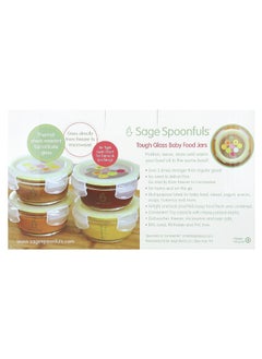Sage Spoonfuls Sage Spoonfuls, Tough Glass Baby Food Jars, 4 Pack, 7 oz (210 ml) Each  - Image 2