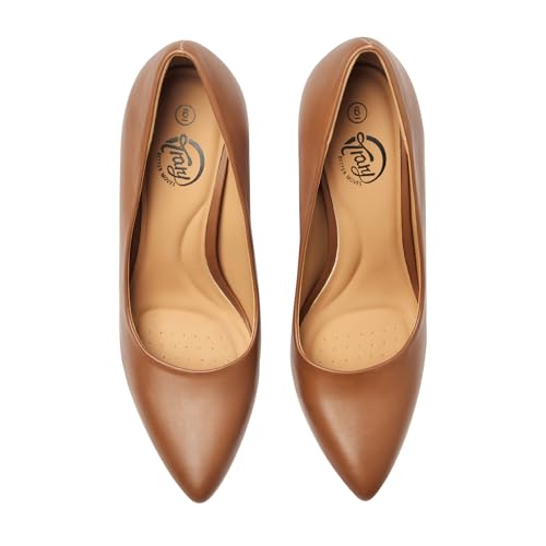 Trary Women’s High Heel Dress Pump Pointed Toe Shoe Classic Office Special Dressy Casual - Image 4
