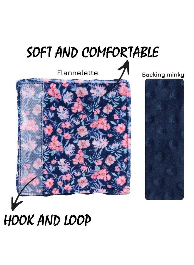 SWESEN Baby Car Seat Belt Covers, Floral Stroller Seat Strap Covers, Car Seat Straps Shoulder Pads for Girls Boys, Minky Seat Belt Protectors for Car Seats/Pushchair, for Kids Newborn Infants Toddlers - Image 2