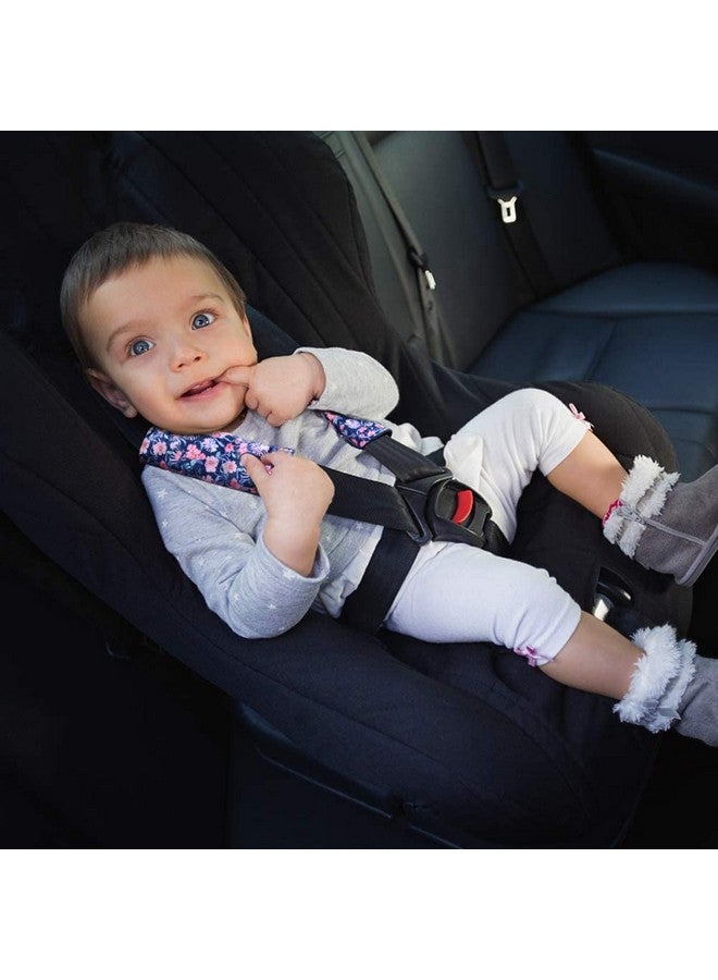 SWESEN Baby Car Seat Belt Covers, Floral Stroller Seat Strap Covers, Car Seat Straps Shoulder Pads for Girls Boys, Minky Seat Belt Protectors for Car Seats/Pushchair, for Kids Newborn Infants Toddlers - Image 5