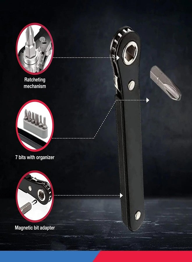 نيكو مجموعة مفكات براغي صغيرة NEIKO 03044A بسقاطة، مقاس 1/4 بوصة، 8 قطع، فولاذ Cr-V، مدى ضيق، مفك براغي بزاوية 90 درجة، تصميم منخفض، ربع دقيق، إزاحة زاوية قائمة، فيليبس قصير، مشقوق، نجمة توركس - Image 4