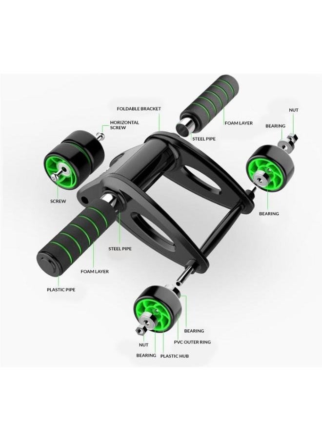 Eoptify 4-Wheel Abdominal Roller, Ergonomic Noise-Free Abs Exercise Wheel for Fitness and Workout  - Image 2