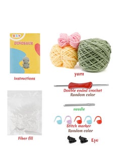 Arabest Woven Dinosaur Dolls, Ornaments Crochet, Wool Handmade, DIY Material Package  - Image 5