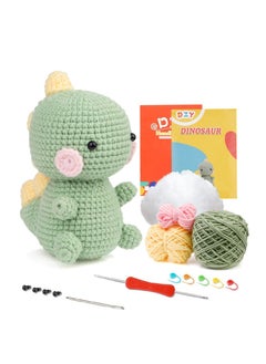 Arabest Woven Dinosaur Dolls, Ornaments Crochet, Wool Handmade, DIY Material Package  - Image 1