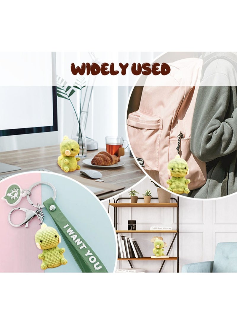 Arabest دمى الديناصور المنسوجة، زينة كروشيه، صوف يدوي الصنع، حزمة مواد DIY  - Image 4