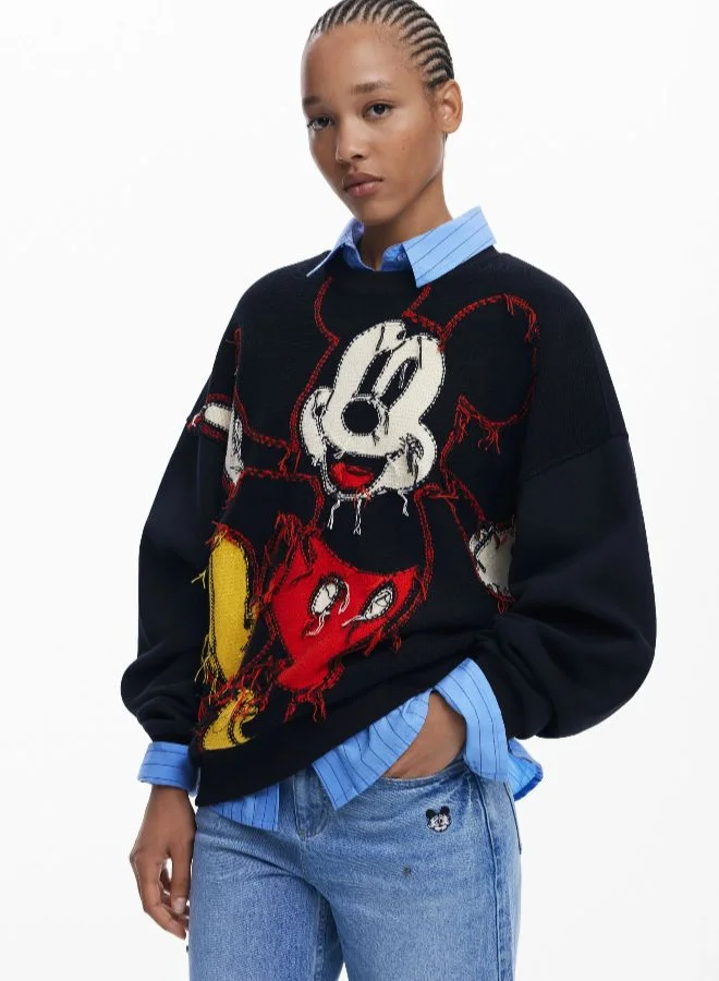 DESIGUAL Mickey Thread Sweatshirt