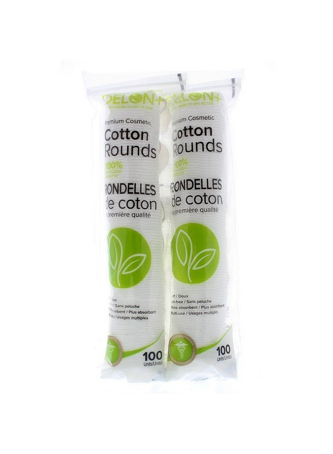 Delon Premium Cosmetic Cotton Rounds, 200 Count  - Image 1