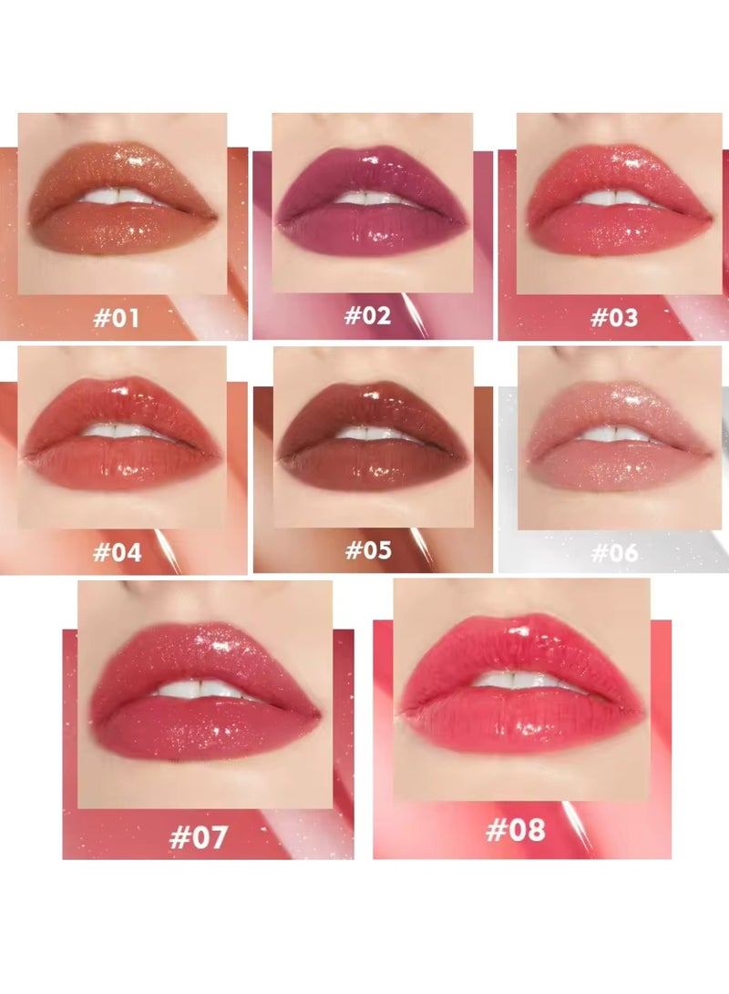 pudaier لمعان شفاه فائق اللمعان زيت شفاه مطفي لؤلؤي لامع أحمر شفاه سائل معدني لامع لمسة لامعة لون مكياج 06 - Image 5