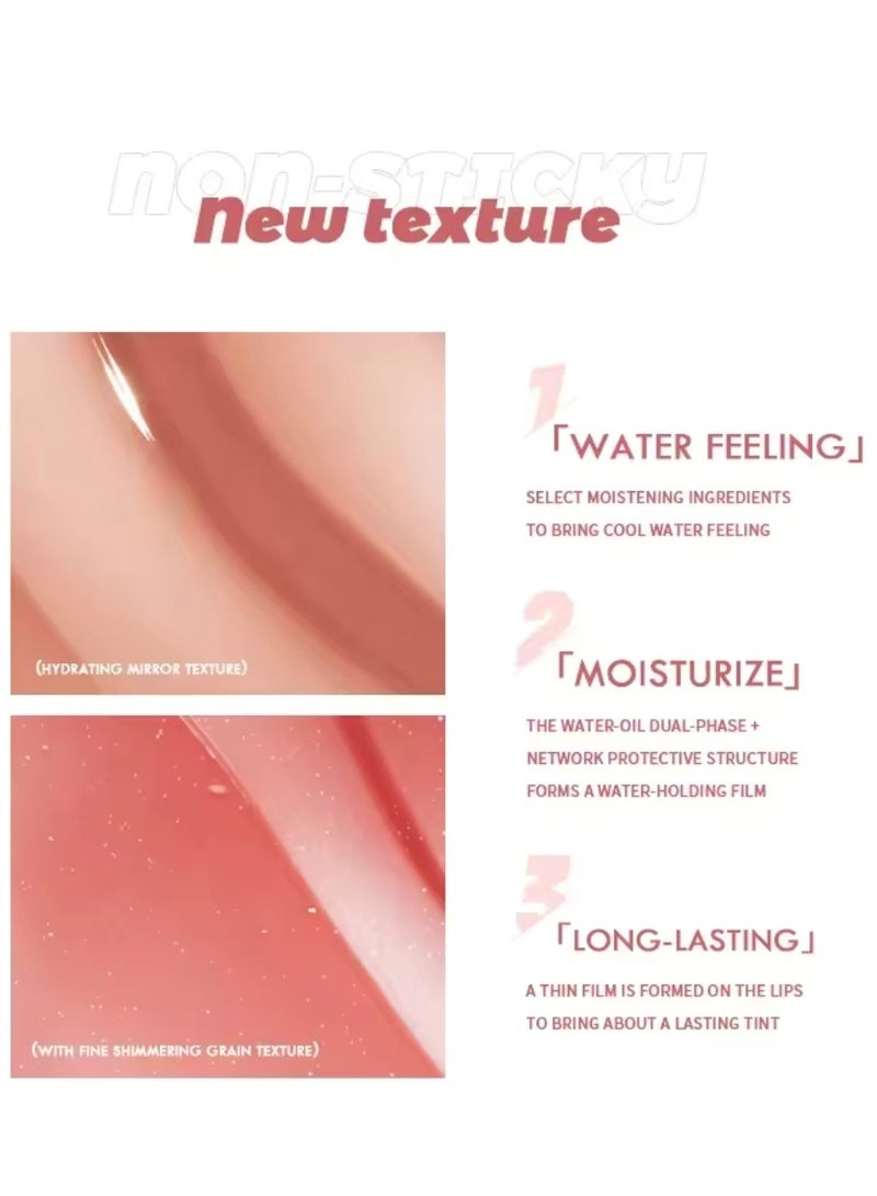 pudaier لمعان شفاه فائق اللمعان زيت شفاه مطفي لؤلؤي لامع أحمر شفاه سائل معدني لامع لمسة لامعة لون مكياج 06 - Image 3