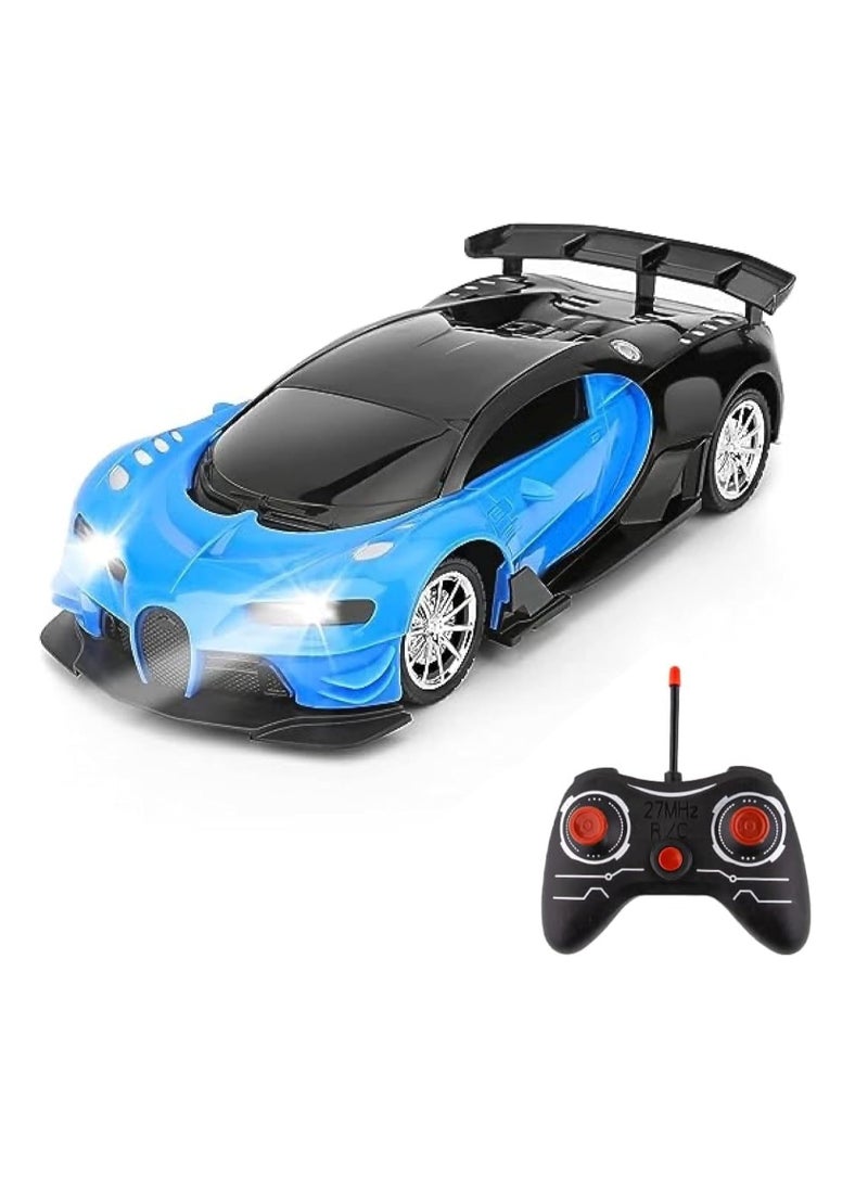 UniTrain Remote Control High Speed Drift Blue Bugatti Car - Rechargeable RC Electric Sport Race Toy Car Realistic Lambo Model Vehicle with Led Lights - Birthday Hobby Gift for Kids  - Image 2
