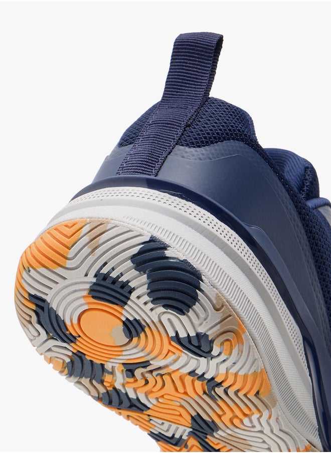 Boys' Pull Tab Detail Sports Shoes with Hook and Loop Closure