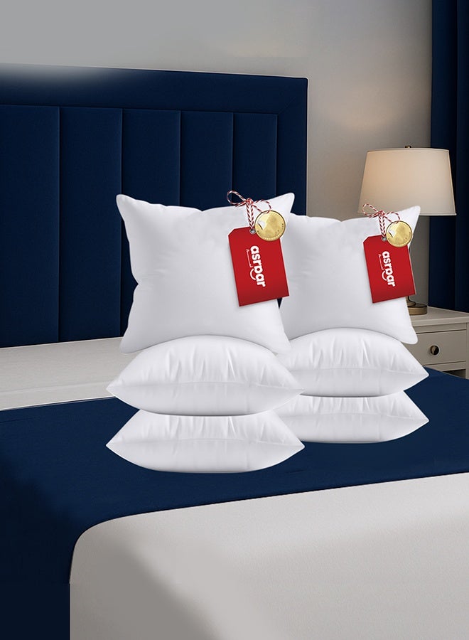 Asraar 6 Pieces | Microfiber Cushion Filler - White - 45x45 cm - Image 1