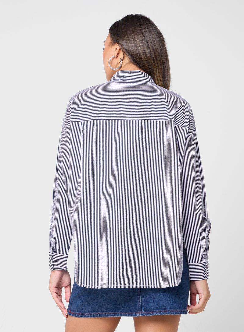 اونلي قميص مخطط واسع - Image 2