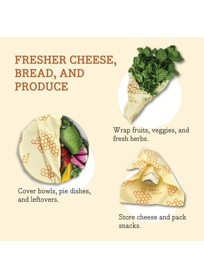Bee's Wrap Bee's Wrap Beeswax Wraps for Food - Honeycomb Large 3 Pack Made in USA Reusable & Organic Food Wraps, Sandwich Wrap & Bowl Covers - Eco-Friendly Alternative to Aluminum Foil & Plastic Wrap  - Image 5