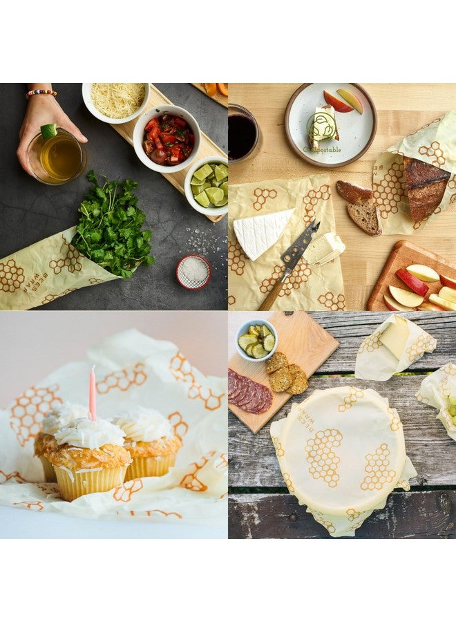 Bee's Wrap Bee's Wrap Beeswax Wraps for Food - Honeycomb Large 3 Pack Made in USA Reusable & Organic Food Wraps, Sandwich Wrap & Bowl Covers - Eco-Friendly Alternative to Aluminum Foil & Plastic Wrap  - Image 4