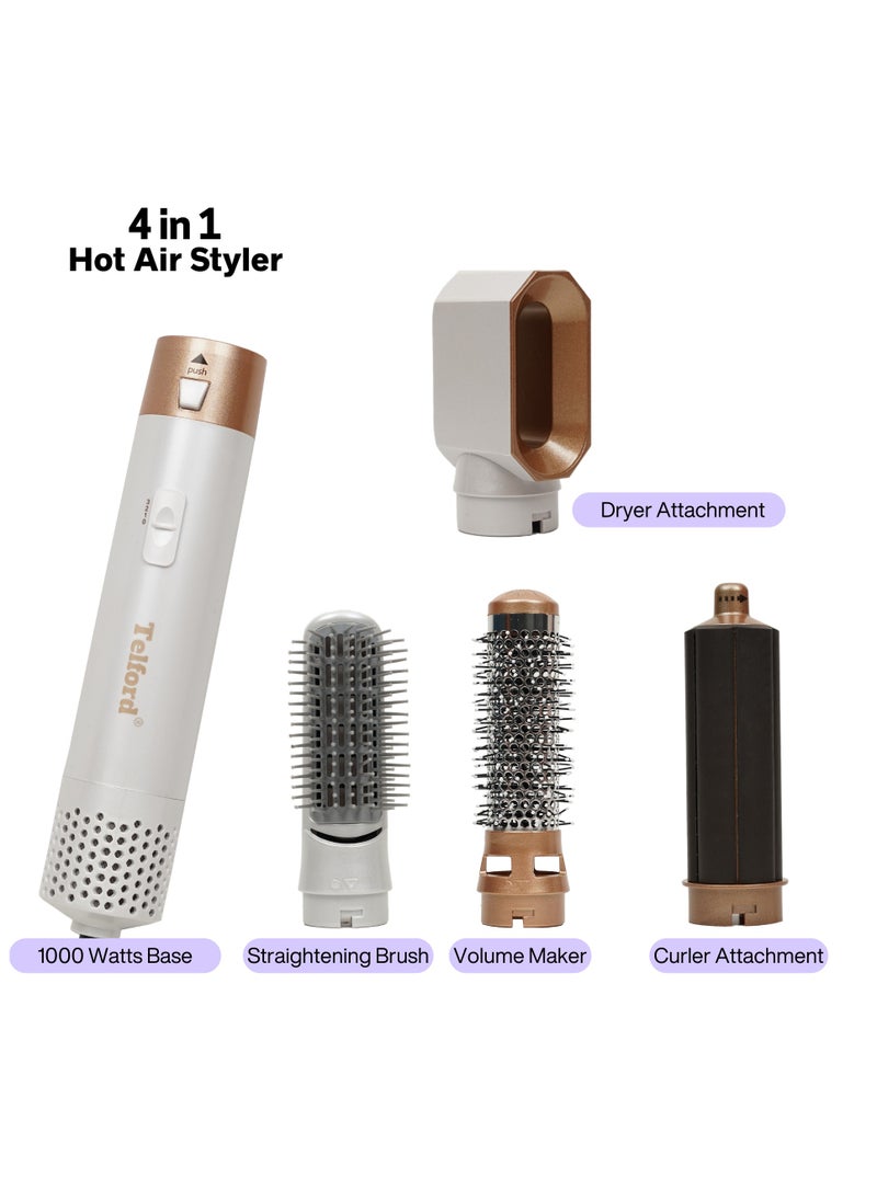 TELFORD - Hot Air Styler 4 in 1 (Dryer/Curler/Straightener/Volumizer) 1000 Watts - Image 1