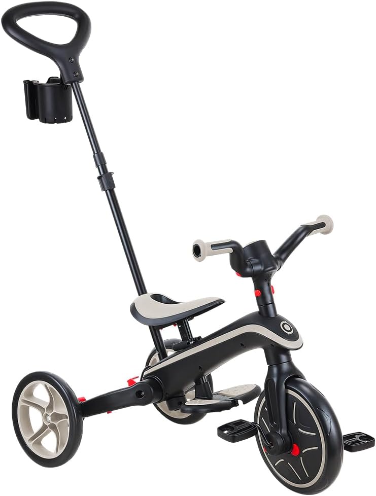 Globber Foldable Explorer Trike Tricycle (4 In 1) - Taupe - Image 4