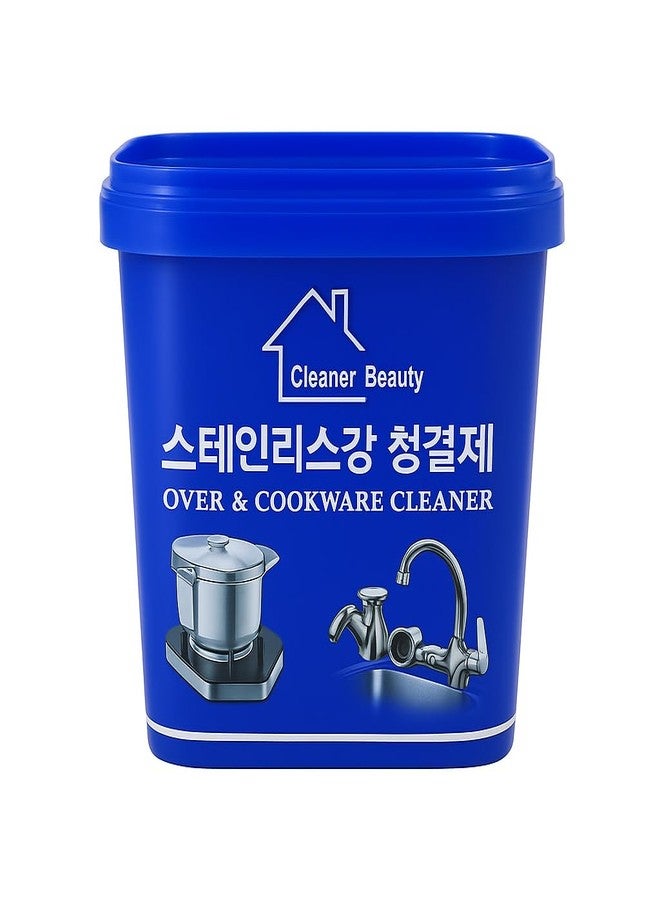 Hocimit Stainless Steel Cleaning Paste 500g Heavy Duty Rust Remover & Metal Polish for Cookware, Kitchen Sink & Utensils, Removes Burnt Stains, Grease & Tough Dirt, Multipurpose Metal Cleaner Cream - Image 1