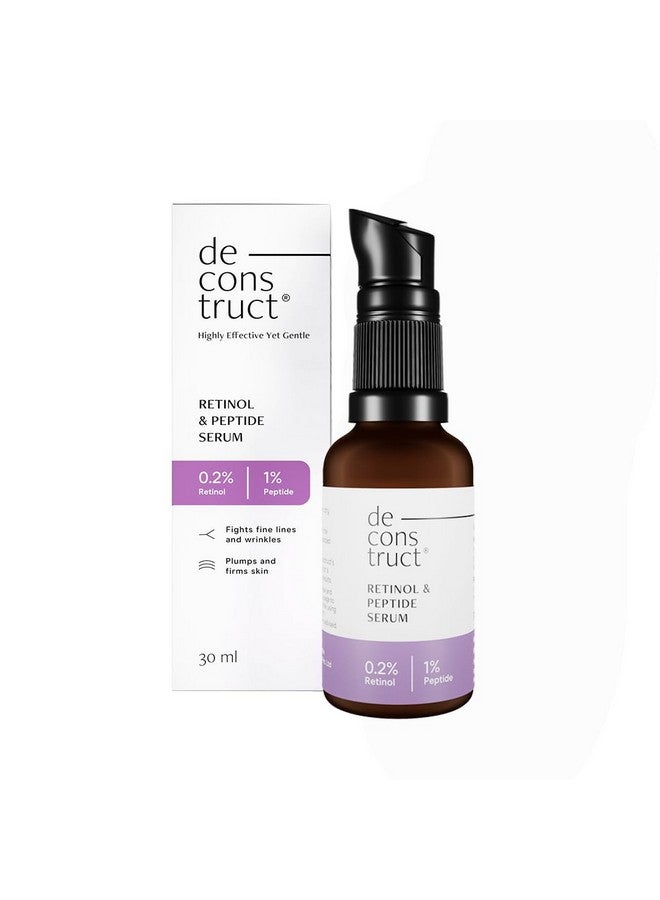 Deconstruct 0.2% Retinol Face Serum With 1% Peptide Beginner Friendly Anti Aging Night Face Serum To Reduce Fine Lines & Wrinkles For Men & Women Beginner Friendly 30 Ml - Image 1