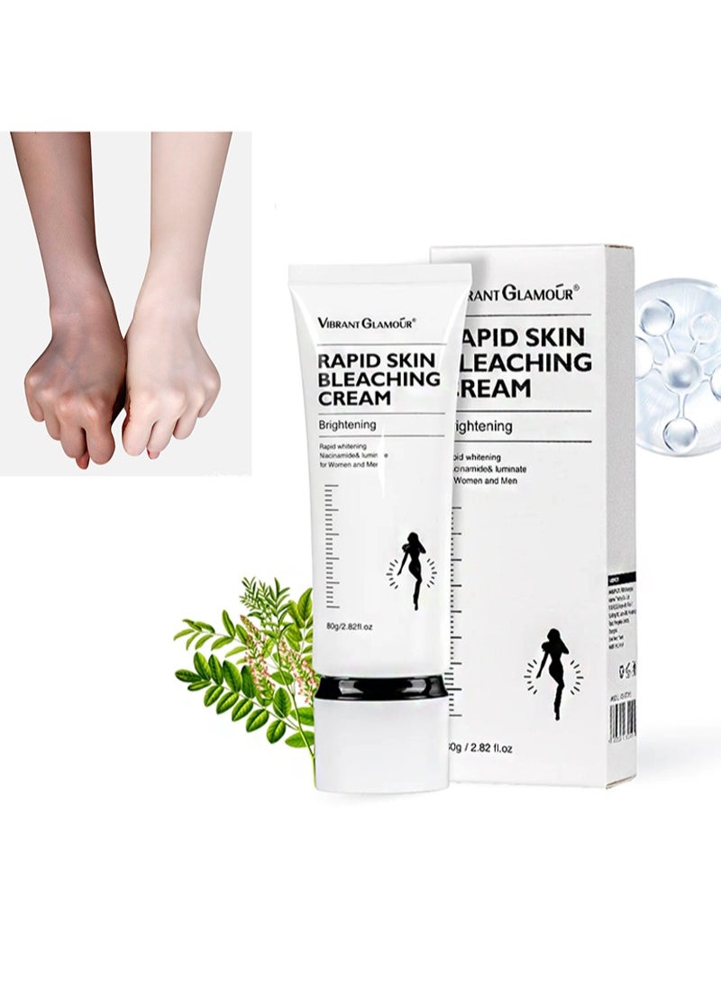 Vibrant Glamour - Rapid Skin Bleaching Cream，Brightening，Rapid whitening，Niacinamide & luminatefor Women and Men， Covers Skin Blemishes，Evens Skin Tone，Brightens And Whitens Skin Care (80g) - Image 1