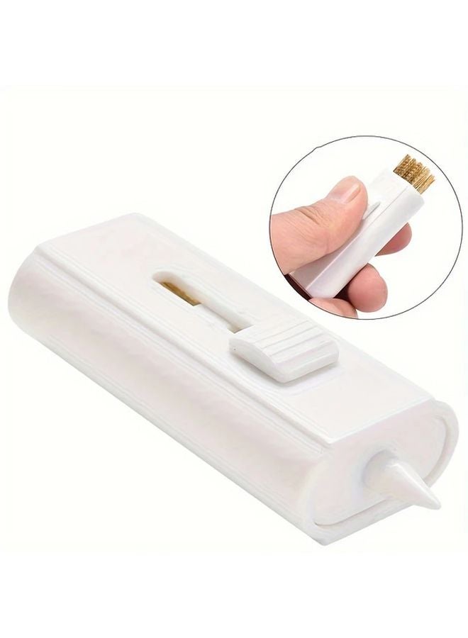 فرشاة تنظيف الجولف البيضاء ذات الرأس المزدوج: فرشاة رأس النادي وفرشاة رأس الكرة - Image 1