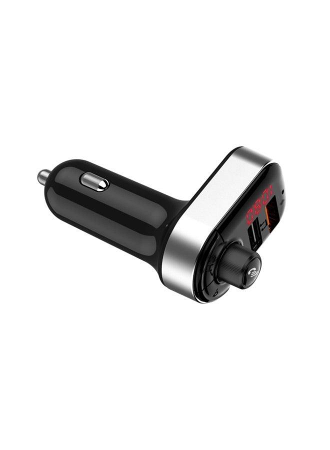NIBEMINENT Mobile Phone Car Charger With FM And Bluetooth Black/Silver - Image 2
