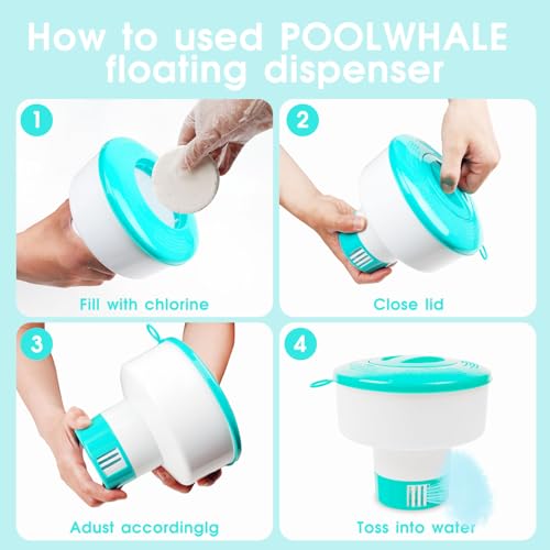 POOLWHALE Pool & Spa Floating Dispenser Collapsible Floater - Image 5
