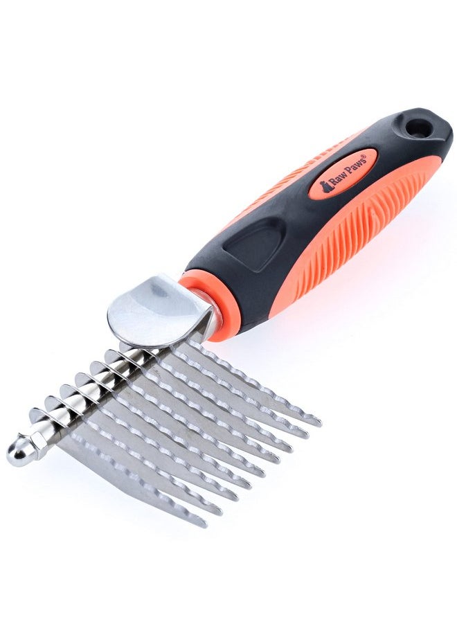 Raw Paws - Raw Paws Dematting Comb - 1 ct, Long Blades & Safety Edges, For Cats and Dogs - Removes Mats, Tangles & Knots - Image 1