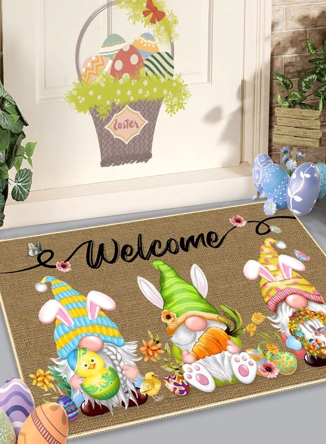TREWAVE Easter Decorative Doormat, Easter Gnome Door Mat, Non Slip Rubber Backing Doormat Decoration for Outdoor Indoor, Entrance, Spring Floor Mat, 29 x 17 Inch - Image 3