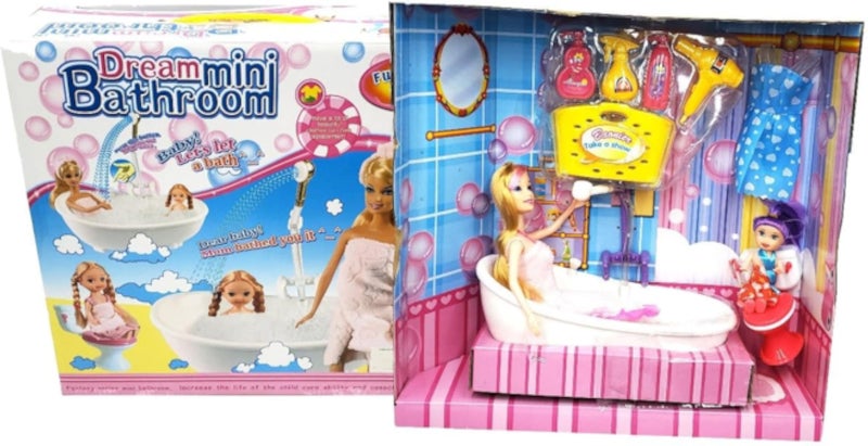 3A Dream Mini Bathroom Doll Playset - Multicolor