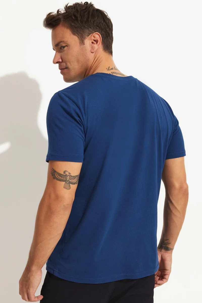 JUNE Men's Regular Fit 100% Cotton Printed Crew Neck T-Shirt