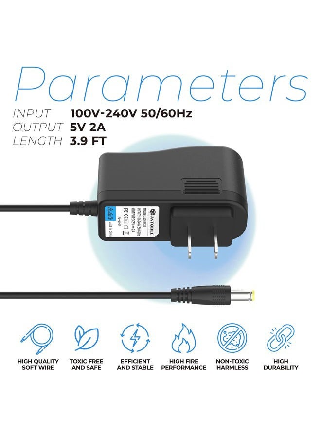 ANTOBLE Power Adapter Compatible with Yealink T54W Power Supply Yea-ps5v2000us Voip Telephone Adapters Home Phone Charger Replacement Part 5V 2A Power Charger for Yealink Phone Cord SIP Accessories - Image 3