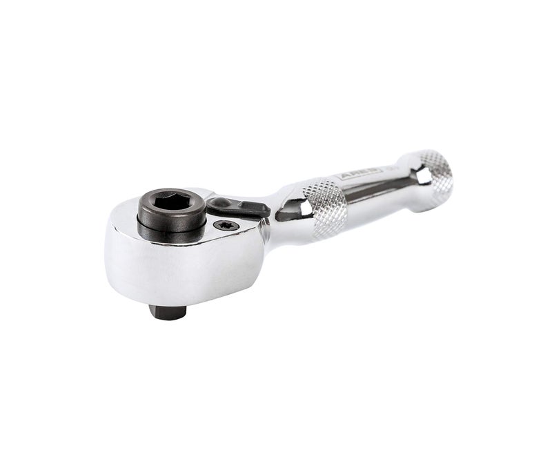 ARES 42041-1/4-Inch Drive 72-Tooth Stubby Ratchet and Bit Driver - Premium Chrome Vanadium Steel Construction & Mirror Polish Finish - Reversible Direction Head - Image 1
