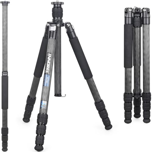 Innorel Carbon Fiber Tripod-INNOREL RT75C Without Ballhead Super Professional Tripod Monopod Heavy Duty Compact Stand Support for Digital DSLR Camera Travel - Image 1