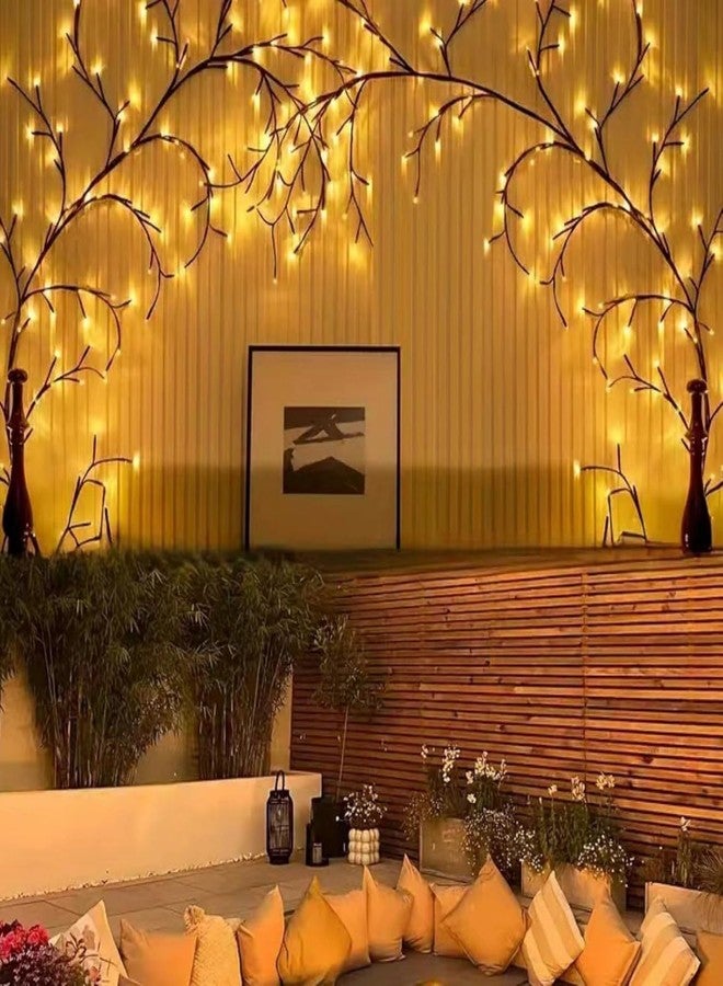 SRUSTEPY Enchanted Willow Vine 5.5Ft Vines for Room Decor with Remote, USB Vine LED Lights for Wall Home Decorations with 6 Clips, Yellow - Image 3